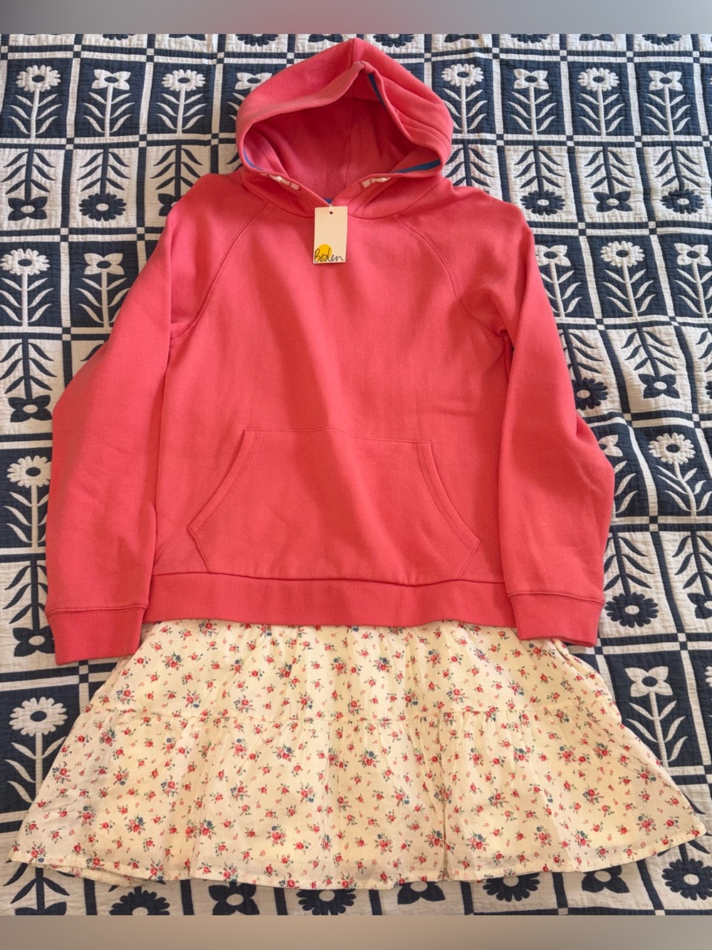 NWT Mini Boden Hoodie Dress Size 11/12y